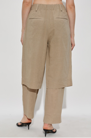 Issey Miyake Spodnie z zaszewkami