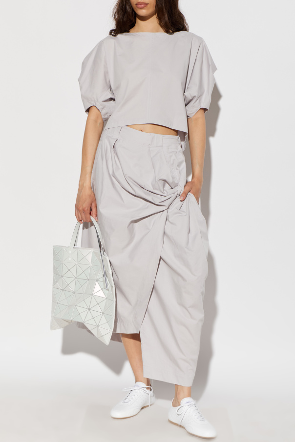 Issey Miyake Asymmetric skirt with draping