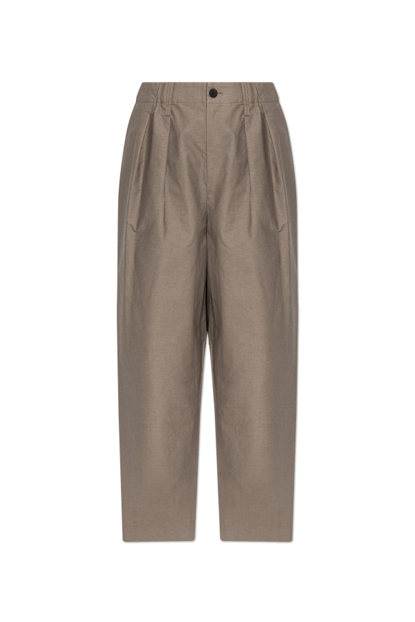 Issey Miyake Spodnie z szerokimi nogawkami