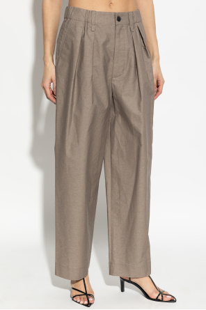 Issey Miyake Spodnie z szerokimi nogawkami