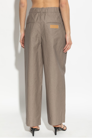 Issey Miyake Spodnie z szerokimi nogawkami