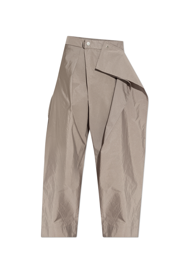 Issey Miyake Spodnie z szerokimi nogawkami