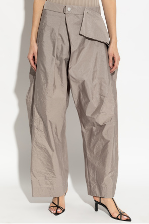 Issey Miyake Spodnie z szerokimi nogawkami