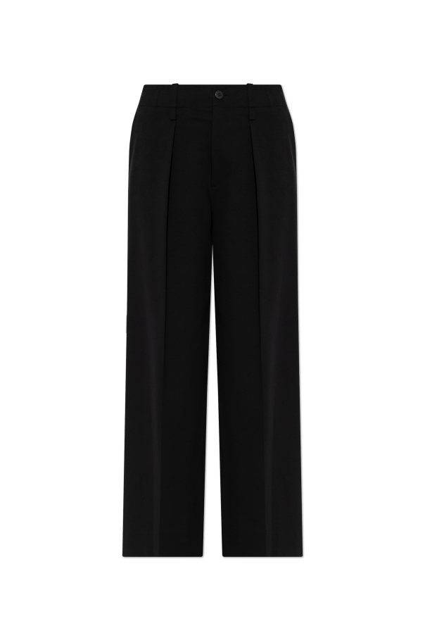 Issey Miyake Spodnie z szerokimi nogawkami