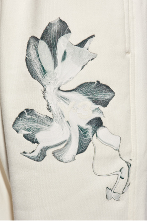 Y-3 Yohji Yamamoto Spodnie dresowe z motywem kwiatowym