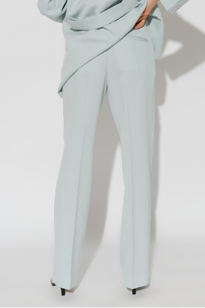 JIL SANDER Pleat-front Baroque-print trousers