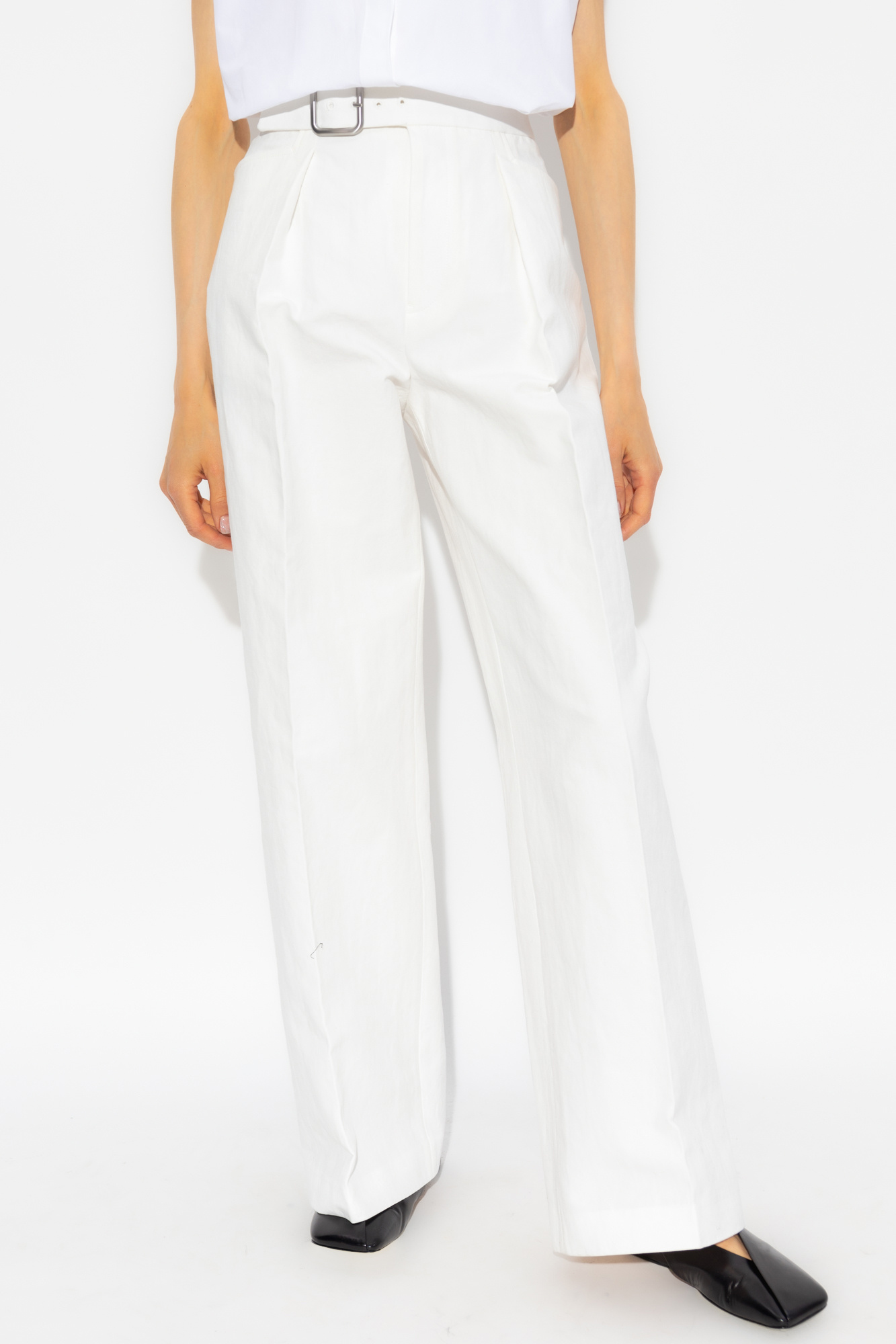 JIL SANDER trousers cowl with wide legs