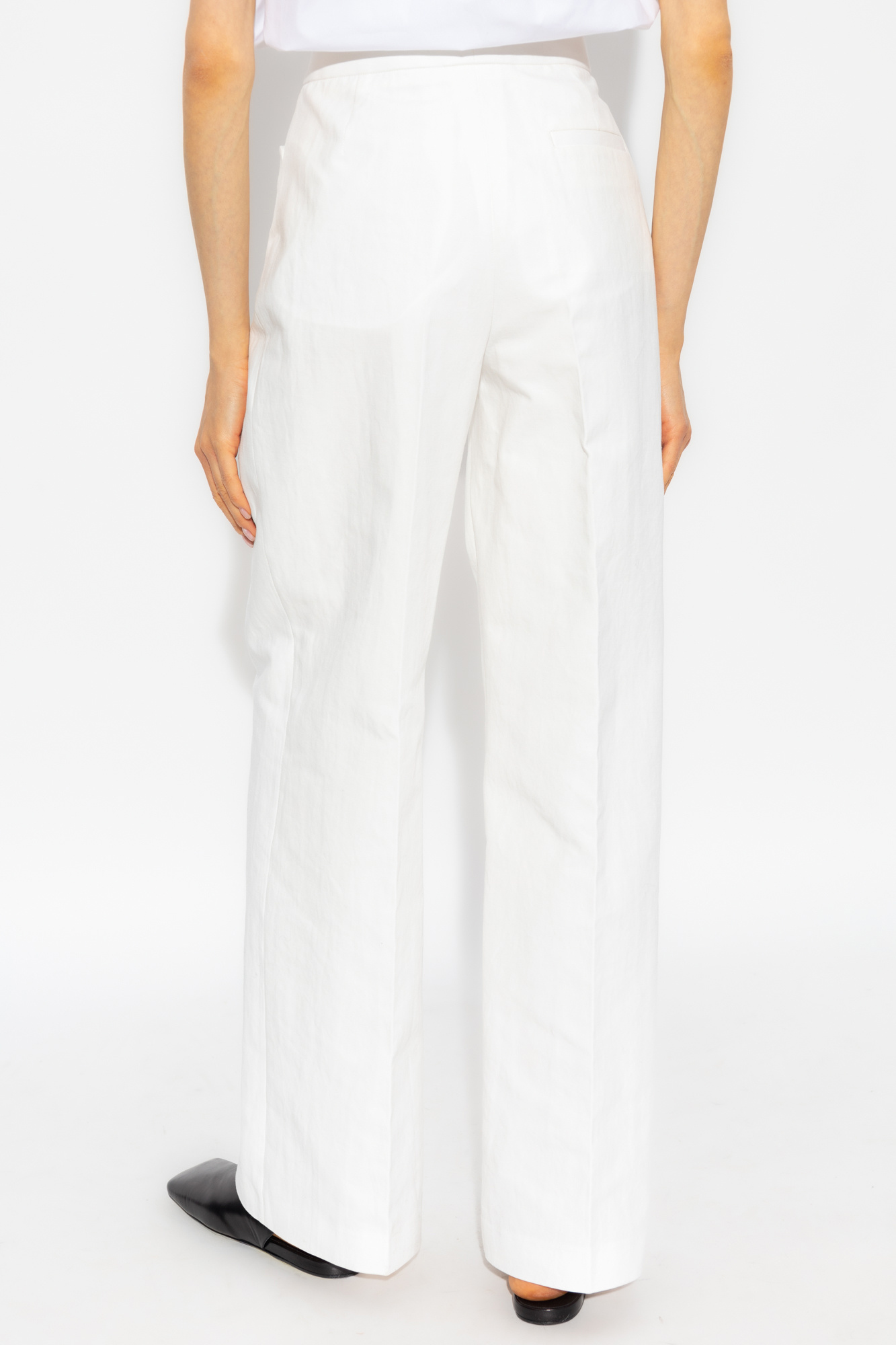 JIL SANDER trousers cowl with wide legs