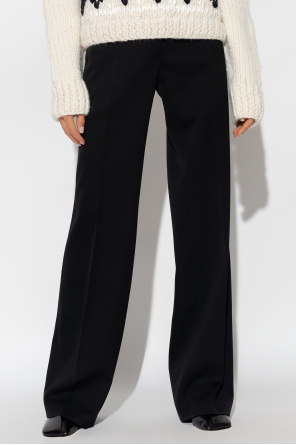 JIL SANDER Wool pleat-front trousers