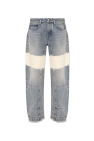 JIL SANDER BLUE Jeans with a bleaching effect