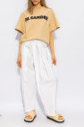JIL SANDER WHITE Oversize trousers