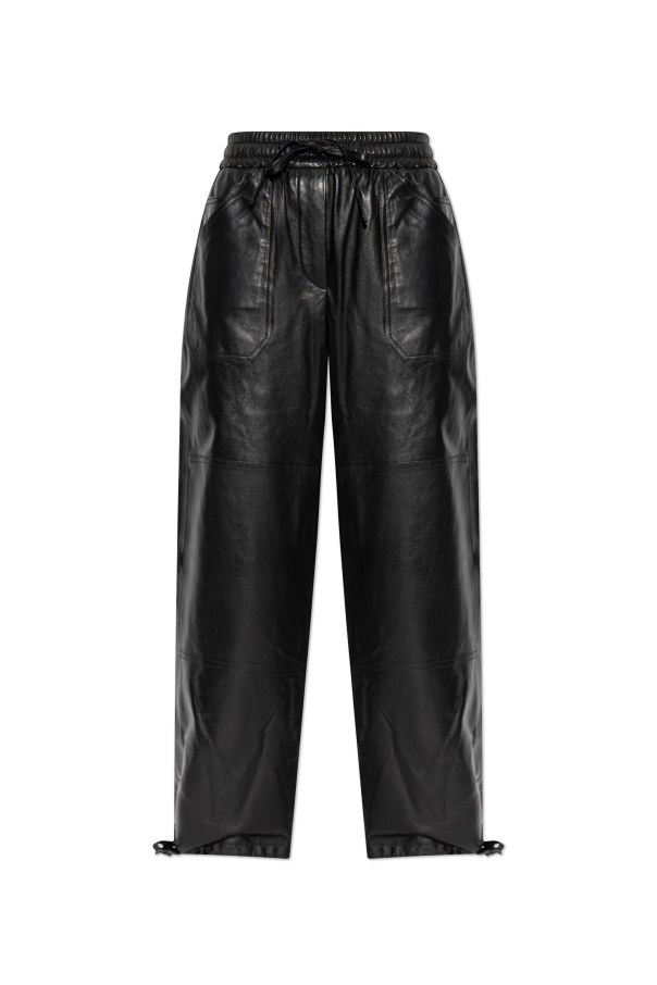 JIL SANDER Skórzane spodnie