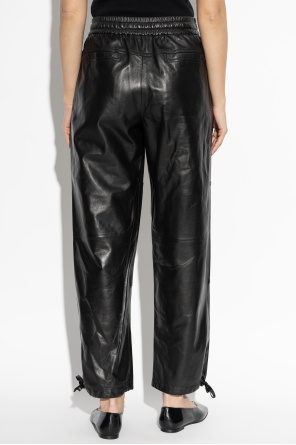 JIL SANDER Skórzane spodnie