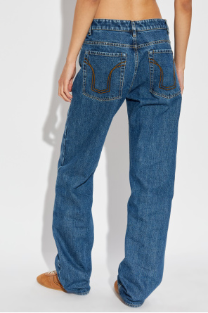 JIL SANDER Jeans mit dekorativen Hosenbeinen