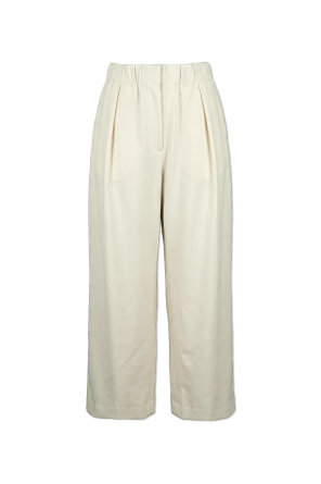 Wełniane spodnie z szerokimi nogawkami