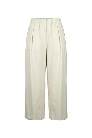 Pantalones de lana de pierna ancha
