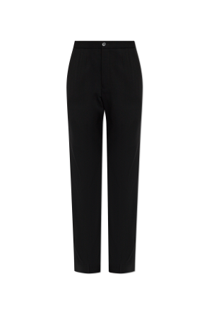 Wool pleated trousers
