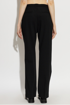 JIL SANDER Calças de lã vincadas