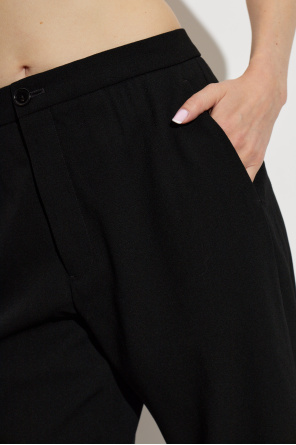 JIL SANDER Calças de lã vincadas
