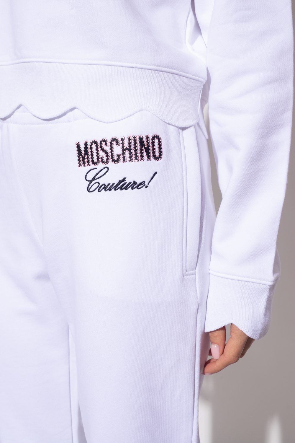 Moschino Logo-embroidered sweatpants