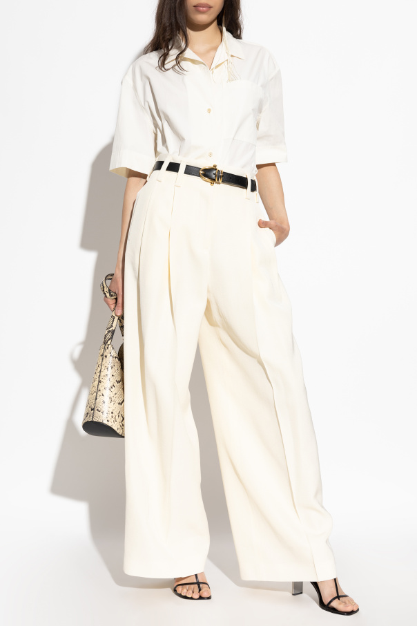 JIL SANDER Spodnie w kant z zaszewkami