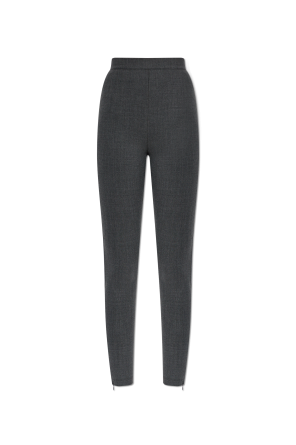 Pantalones de lana con cremallera en las perneras