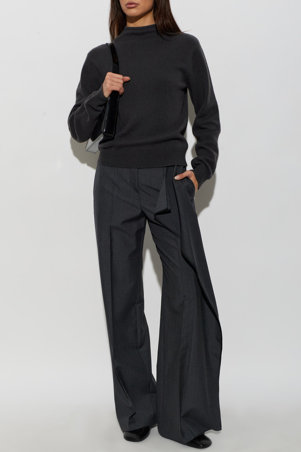 JIL SANDER Vlnené nohavice v puky