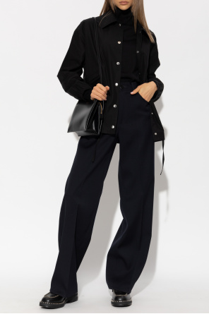 JIL SANDER NAVY BLUE Pleat-front trousers