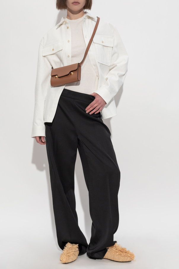 JIL SANDER Pants with silk finish