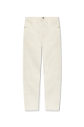 JIL SANDER WHITE High-waisted jeans