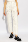 JIL SANDER WHITE High-waisted jeans