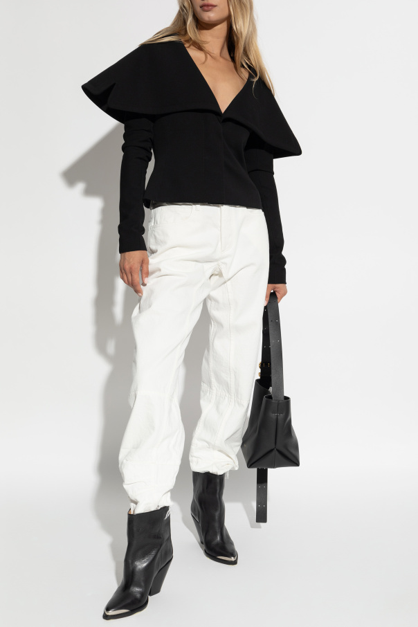 JIL SANDER Jeans with hooded finish