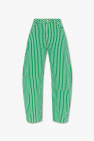 Ganni GREEN Striped jeans