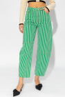 Ganni GREEN Striped jeans