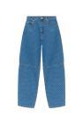 Ganni BLUE Polka-dot pattern jeans