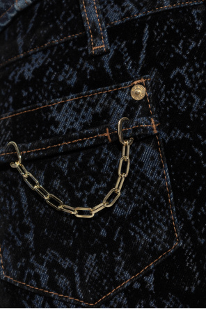 Ganni Jeans mit Samtbesatz