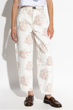Ganni Jeans with floral motif