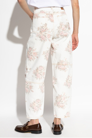 Ganni Jeans with floral motif
