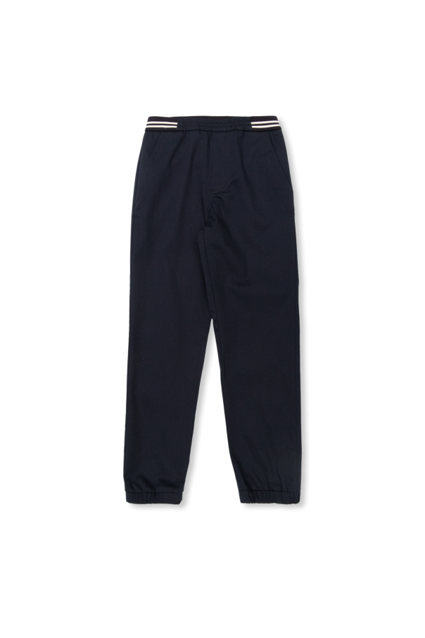 Trousers with logo patch od Moncler Enfant