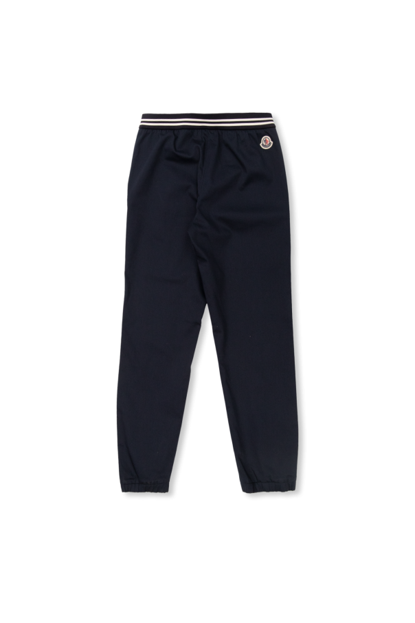 Moncler Enfant Trousers with logo patch