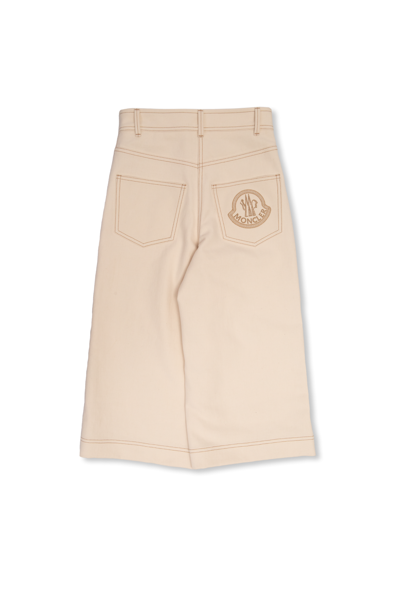 Moncler Enfant trousers organic with wide legs