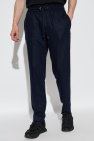 Moncler NAVY BLUE Creased trousers