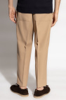 JIL SANDER beige Creased trousers