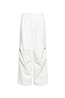JIL SANDER WHITE Relaxed-fitting cotton trousers