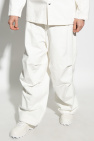 JIL SANDER WHITE Relaxed-fitting cotton trousers