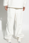 JIL SANDER WHITE Relaxed-fitting cotton trousers