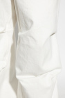 JIL SANDER WHITE Relaxed-fitting cotton trousers