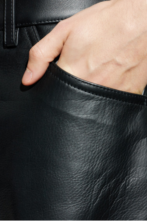 JIL SANDER Calças de couro