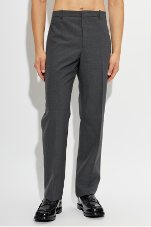 JIL SANDER Wełniane spodnie w kant