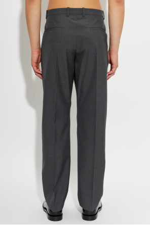 JIL SANDER Wełniane spodnie w kant